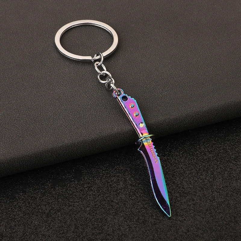 Metal Claw Knife Key Chain Colorful Tactical Dagger Keychain Bag Backpack Pendant Men Key Ring Military Enthusiast Gift