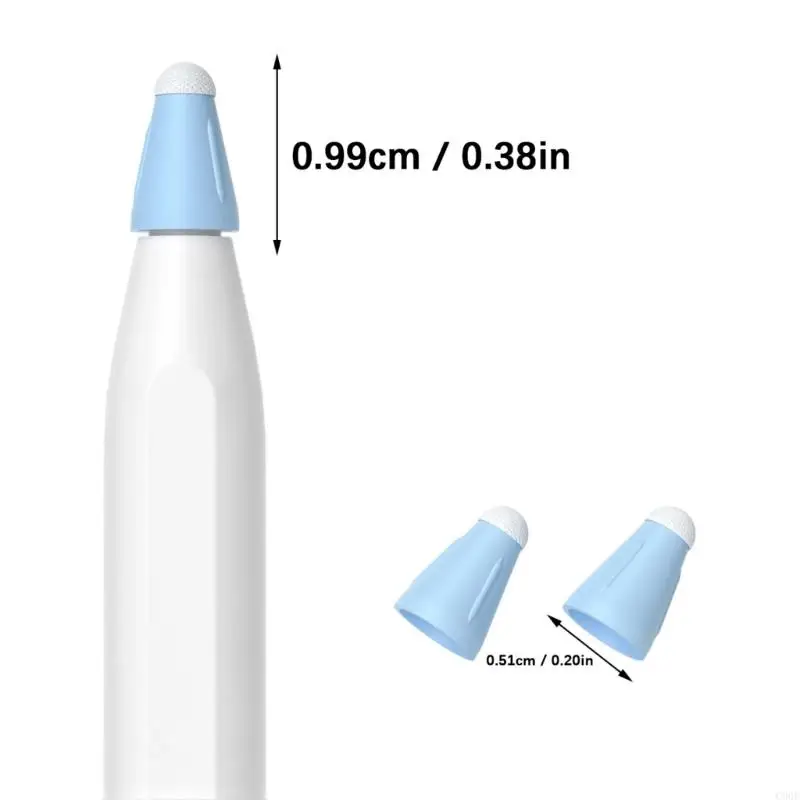 C90F 5PCS 보호 실리콘 연필 홀더 슬리브 펜촉 펜슬 3