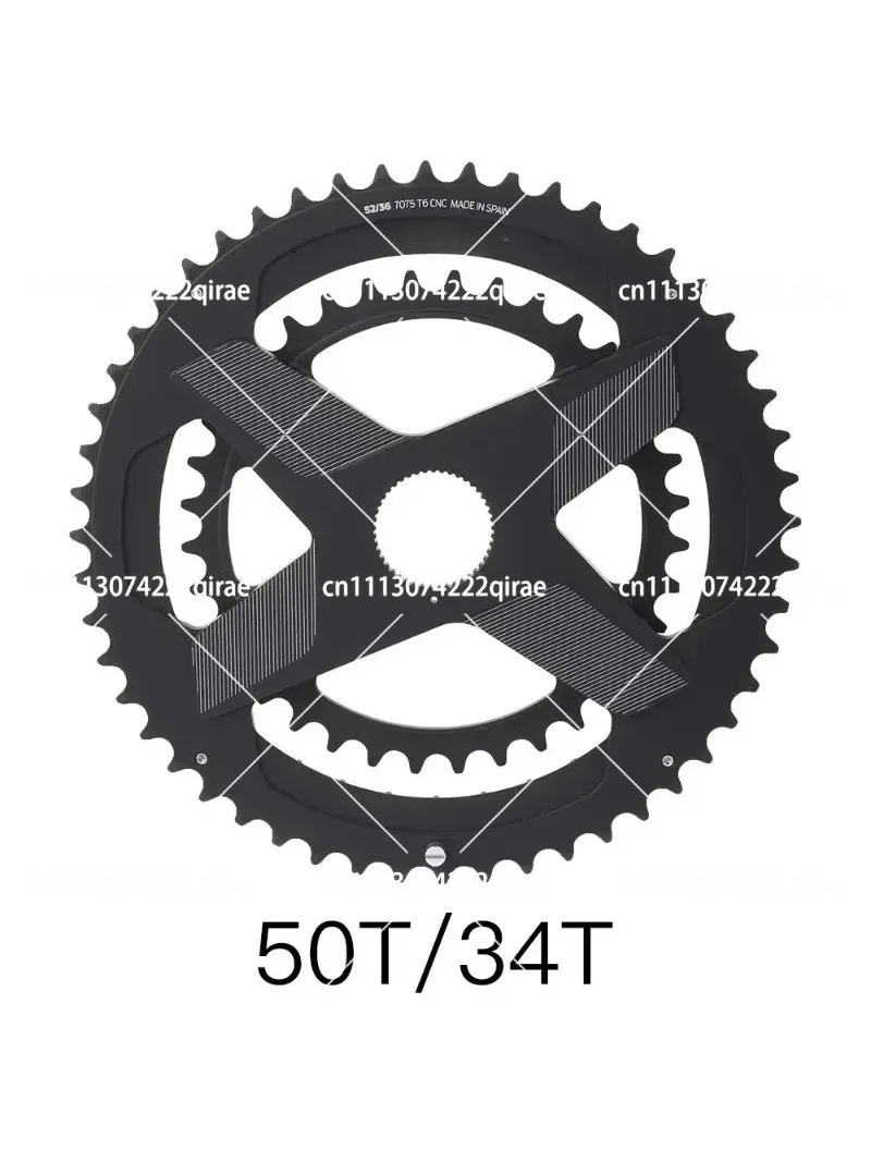 Carbon Fiber Crankset Axle Integrated Disc Compatible with Power Meter
