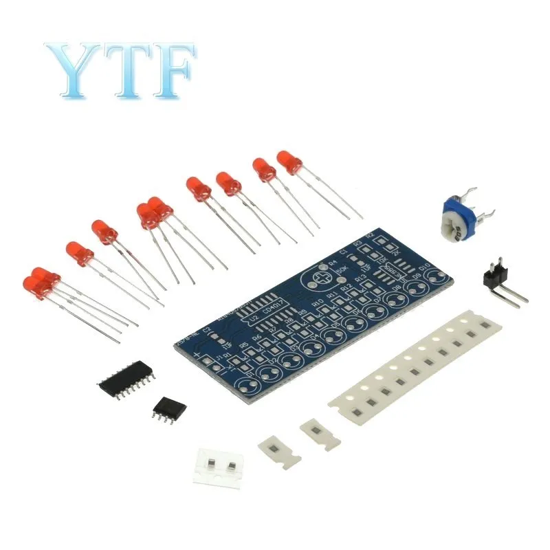 Smart Electronics Kits NE555+CD4017 Light Water Flowing Light LED Module DIY Kit