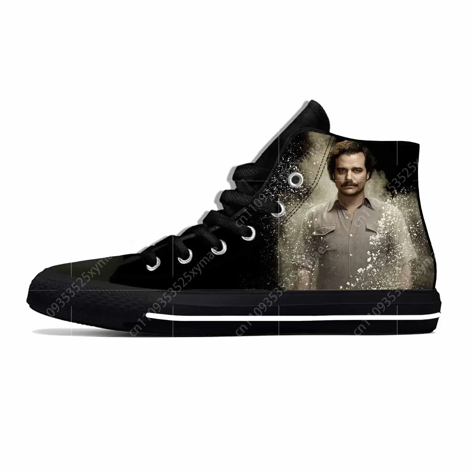 

Anime Cartoon Manga Narcos Pablo Escobar Fashion Casual Cloth Shoes High Top Lightweight Breathable 3D Print Men Women Sneakers