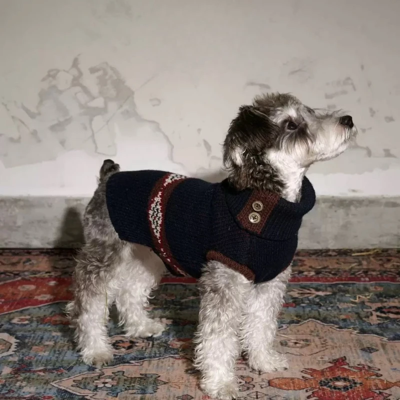 

Оригинальный зимний новый свитер для собак из австралийской шерсти Fair Island, колбаса, шнауцер, борзойский свитер, модное пальто для маленьких средних собак-барсуков