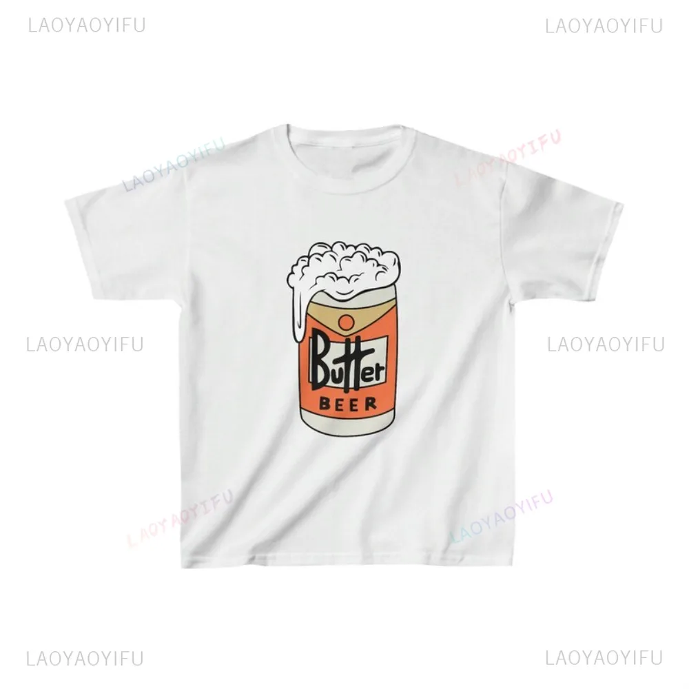 Simpsons X Potter Duff Beer Parody The Simpsons Graphic Printed Cartoon Fans T-shirt Casual Fashion Loose Harajuku Man Tshirt