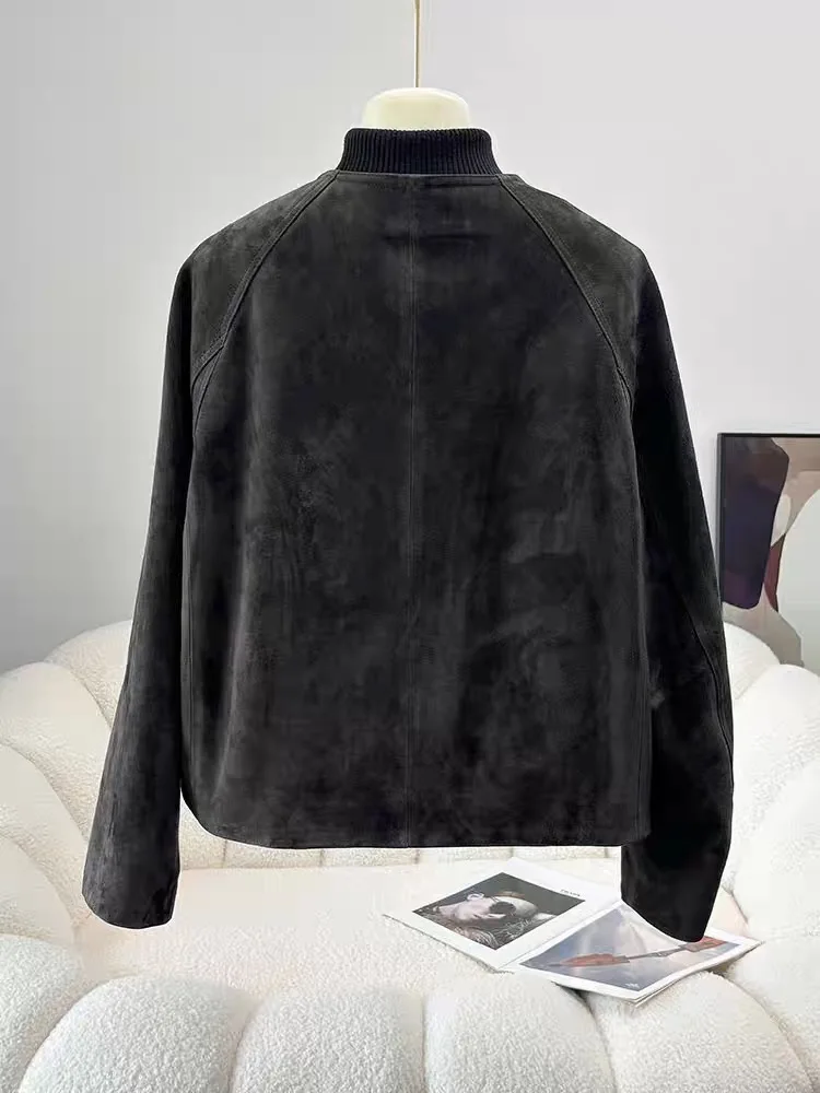 Retro Kid Wildlederjacke für Damen, trendige Silhouette, Kurzmantel, Streetwear, Chill Casaco feminino