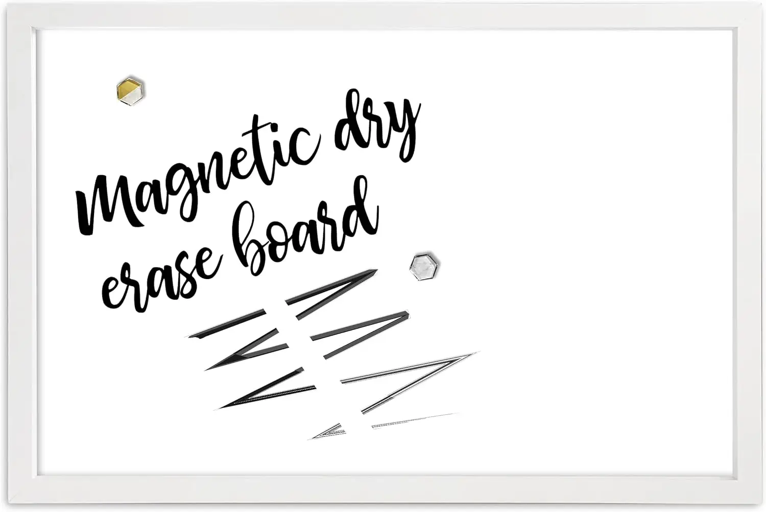 

Magnetic Dry Erase Board 24x36 in White Frame Wall-Mount for Office Home with Built-in Tray