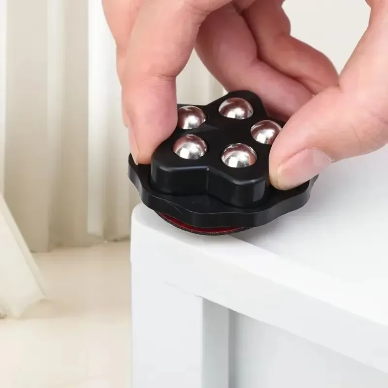4Pcs Self Adhesive Caster Wheels Super Load-bearing 5 Beads Universal 360° Rotating Wheels For Home Appliances Storage Boxes