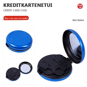 Mini Euro Coin Storage Box mit Spiegel, tragbarer Reisebox, Aluminiumlegierung, kreisförmiger, null Brieftasche, kreative Münzbörsen, Mode 8 Spiegeltasche der Hauptverkäufe - №6