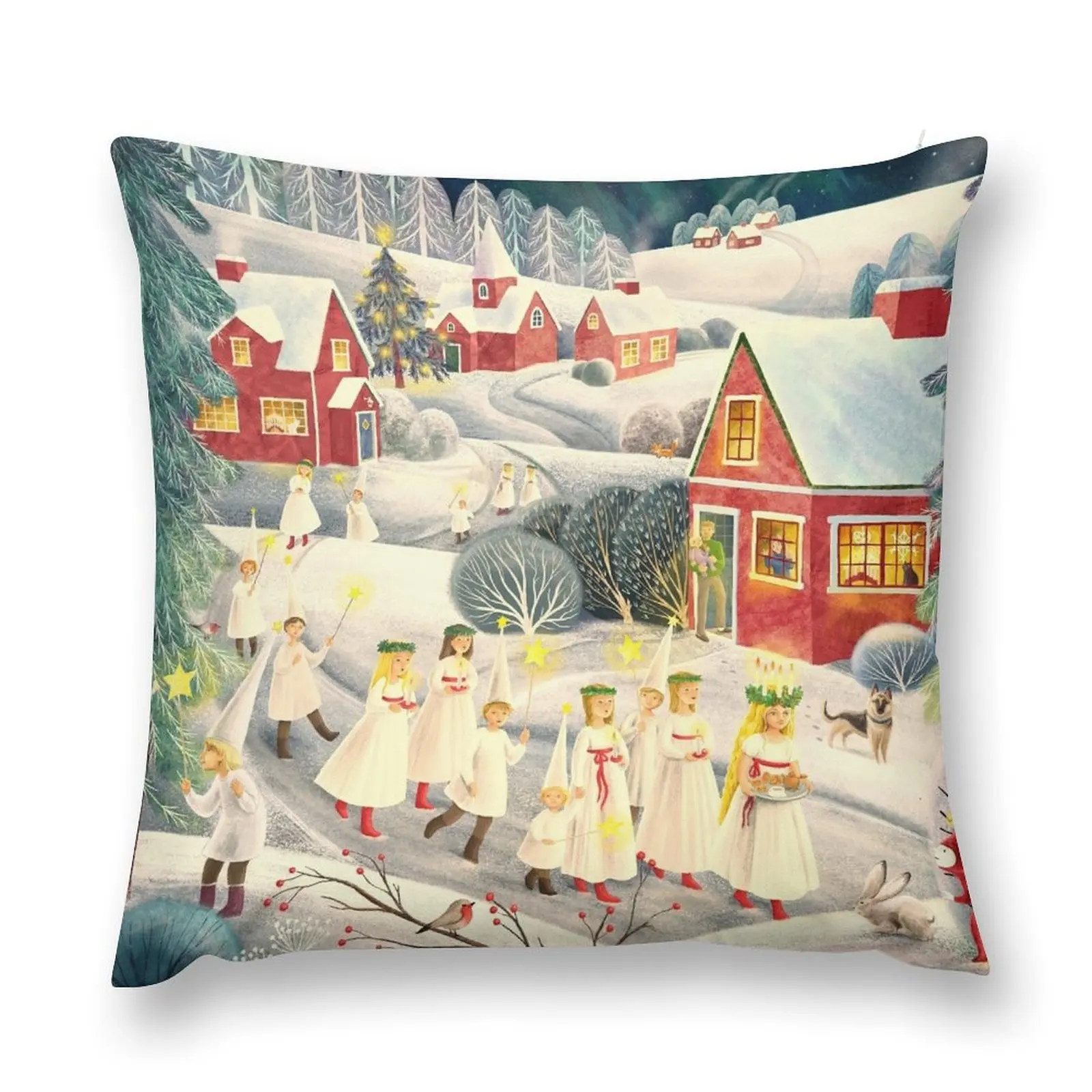 Santa Lucia Throw Pillow luxury home accessories Pillowcases Bed Cushions christmas supplies pillow