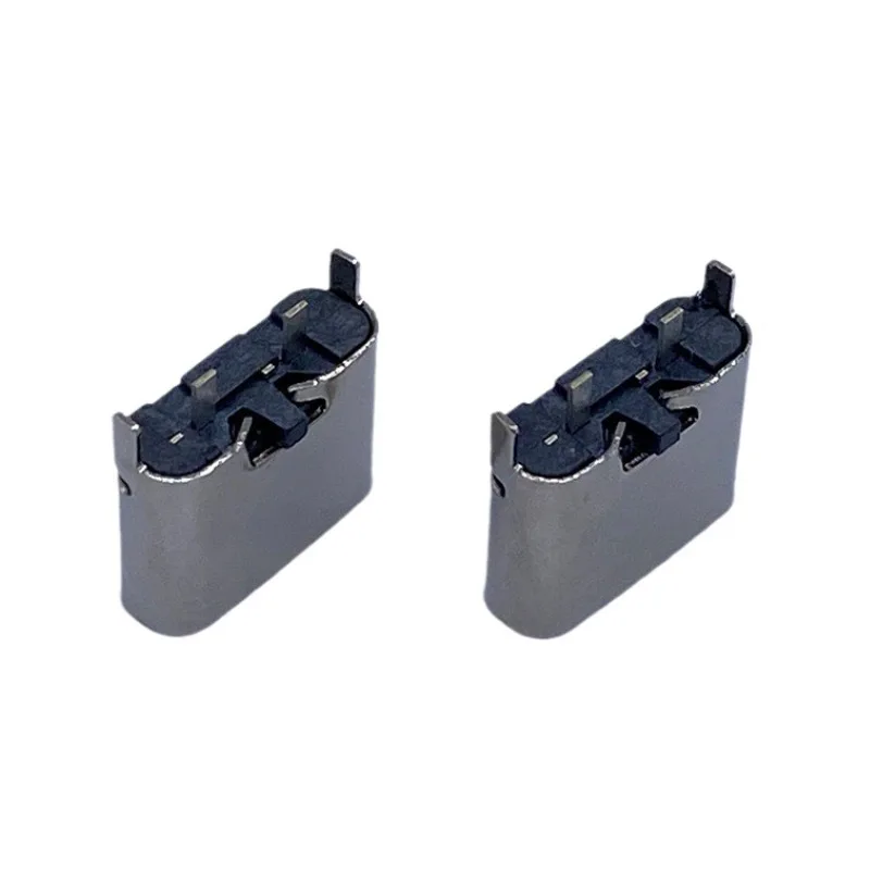 Micro USB 2Pin 180 Degree DIP Type C Connector Socket USB 3.1 Type-C Female Power Jack Dock For Mobile Phone Charging Port 6.8H