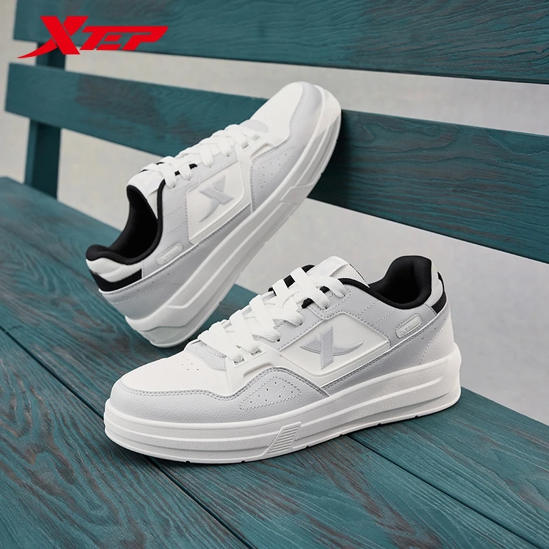 Xtep Board Shoes For Men 2024 Winter Skateboarding Shoes Rebound Soft Leisure Durability Support Training Sneakers 876419310027