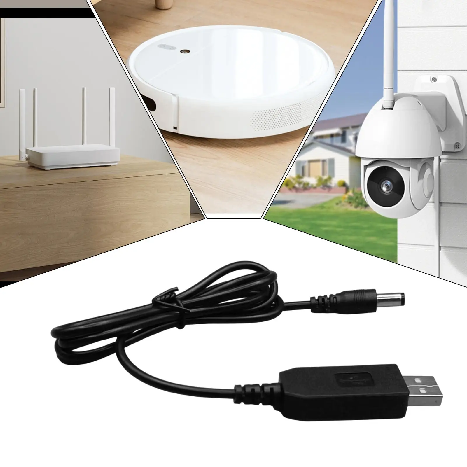 Usb خط تعزيز الطاقة تيار مستمر 5 فولت إلى تيار مستمر 9 فولت/12 فولت تصعيد وحدة USB إلى تيار مستمر تحويل كابل لطاولة المروحة 2.1x5.5 مللي متر التوصيل