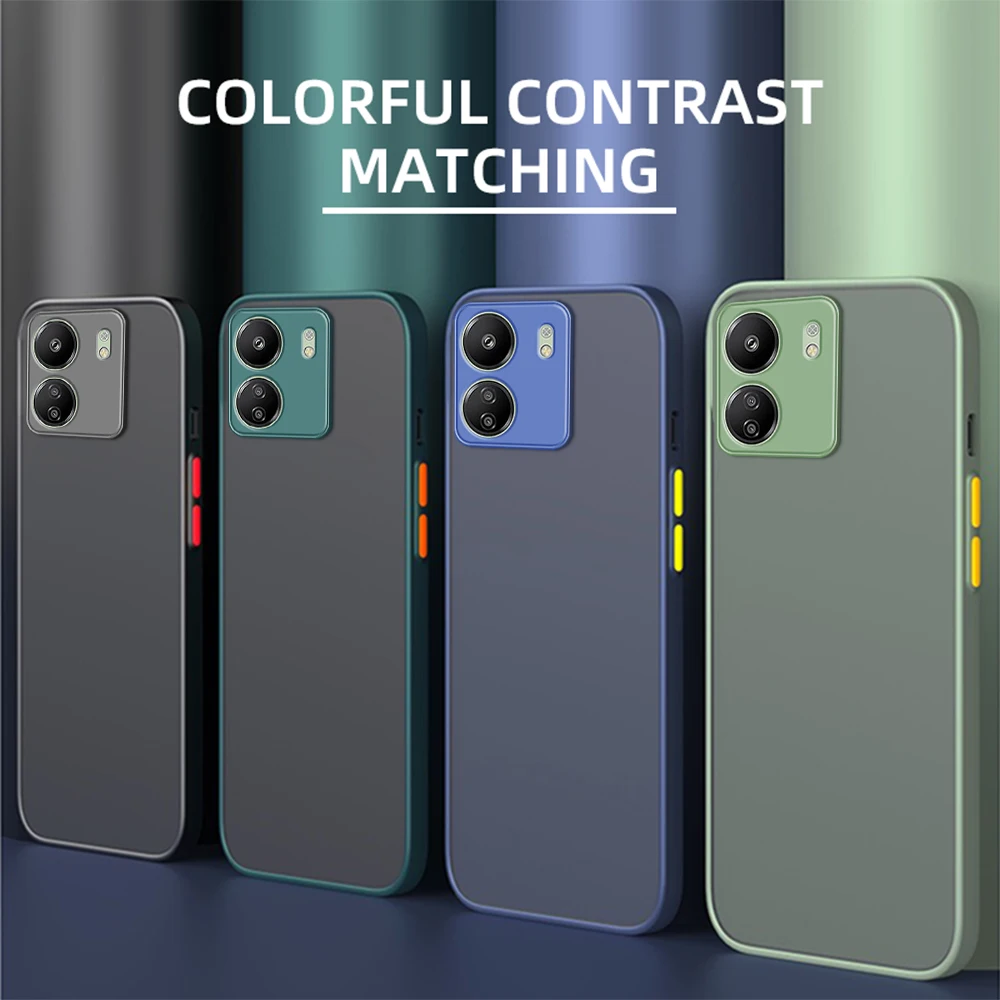 Transparent Matte Clear Phone Case For Xiaomi Poco C65 4G Camera Lens Protection Back Cover For Poco C65 C 65 65C PocoC65 6.74in