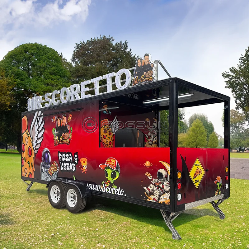 

Прицеп для фритюрницы большой емкости для куриных сухожилий и морепродуктов, готовый к фестивалю на открытом воздухе