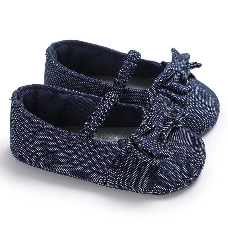 Newborns' Bow Shaped Walking Shoes For 1-18 Months Soft Soled Comfortable Princess Shoes Baby's First Choice For Walking