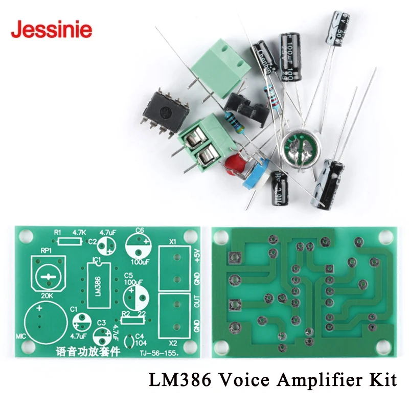 5Pcs/1pc DIY Soldering Kit LM386 Voice Amplifier Assembly Amplifier Electronic Assembly Practical Skills Training