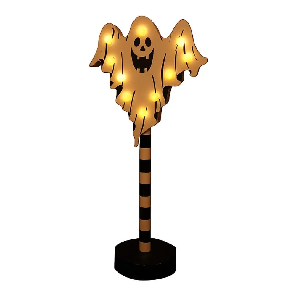 Sfeerlamp Halloween Houten Nachtlampje Pompoen Spook Schedel Spook Festival Modelleringslamp LED Vleermuizen Pompoen Ornament Lantaarn