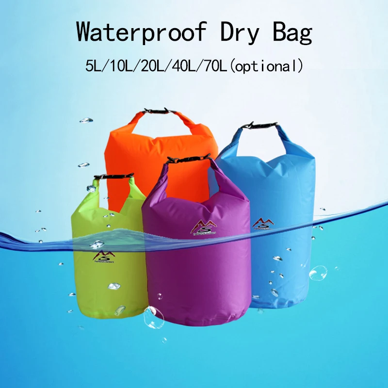 5-70L Outdoor impermeabile Dry Bag Ultralight Dry Bag Sack impermeabile galleggiante Dry Gear Bags per canottaggio pesca Rafting nuoto