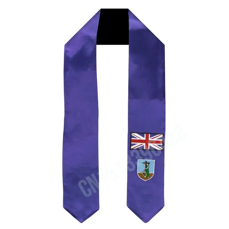 

Шарф с флагом Монссеррата, топ с принтом, выпускной пояс, палантин, аксессуар для международной учебы за рубежом для взрослых, унисекс, вечерние аксессуары