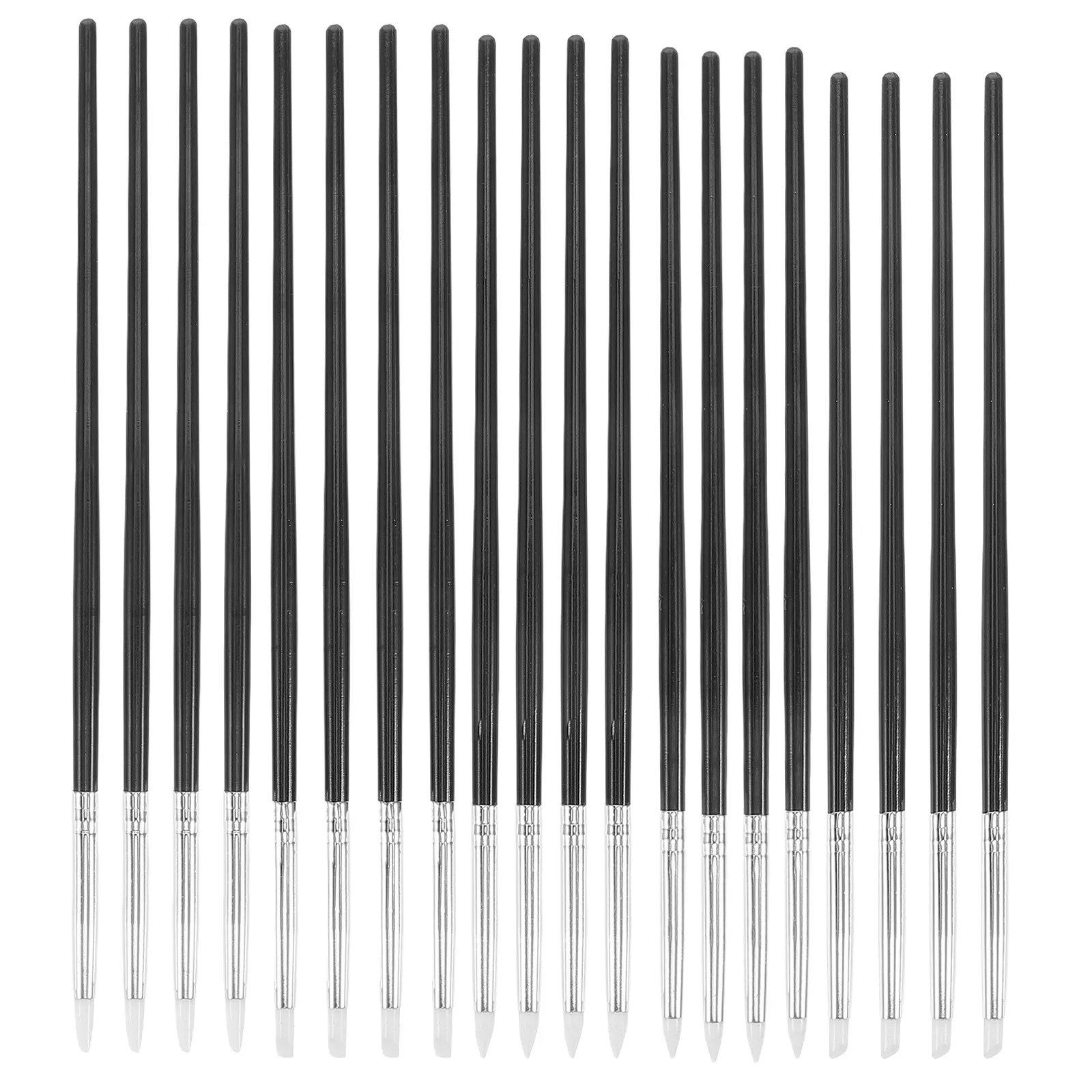 

25Pcs Nail Art Brushes Silicone Tip Nail Sculpture Pen Set for Carving Drawing Shaping Foil Design DIY Resin Craft Tools