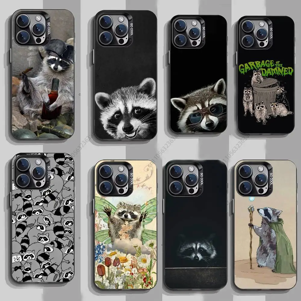 Cute Raccoon Phone Case for iPhone 15 16 Pro Max  Air SE 11 13 Pro 14 Plus 12 11Pro 15Pro Max 16e Cover
