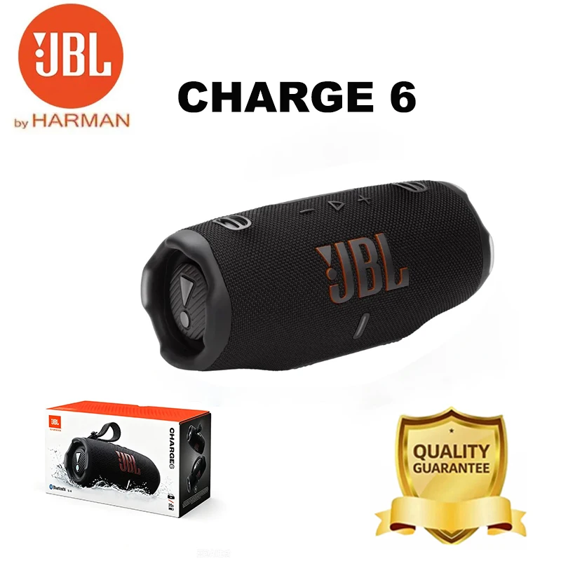 

JBL Charge 6 Portable Waterproof Drop Proof Bluetooth Speaker Deep Bass Outdoor Camping Travel Speaker Removable Carrying Strap