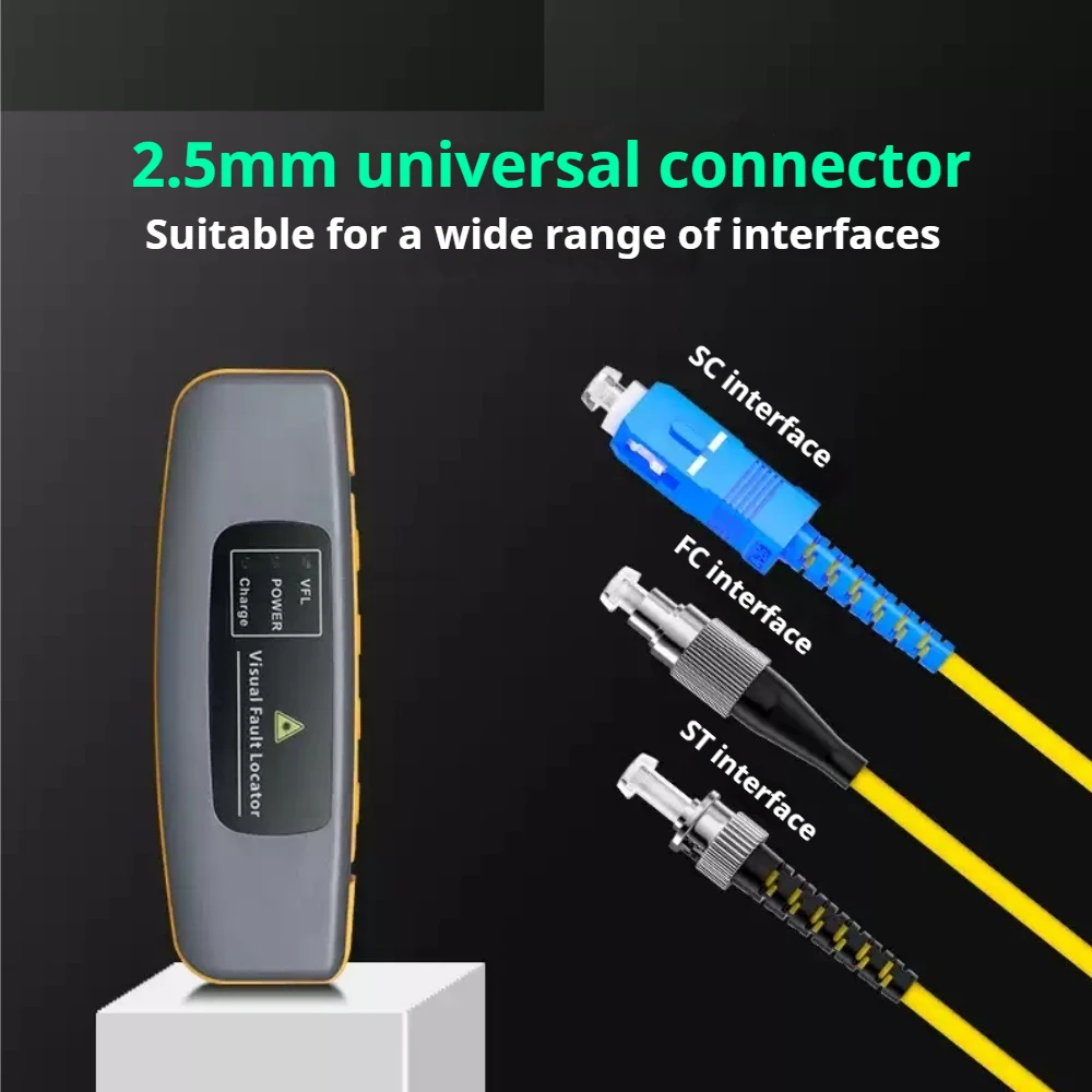 10 mW VFL Visual Fault Locator Rechargeable Fiber Optic Green Laser Pen FTTH Fiber Optic Cable Test Green Light Pen