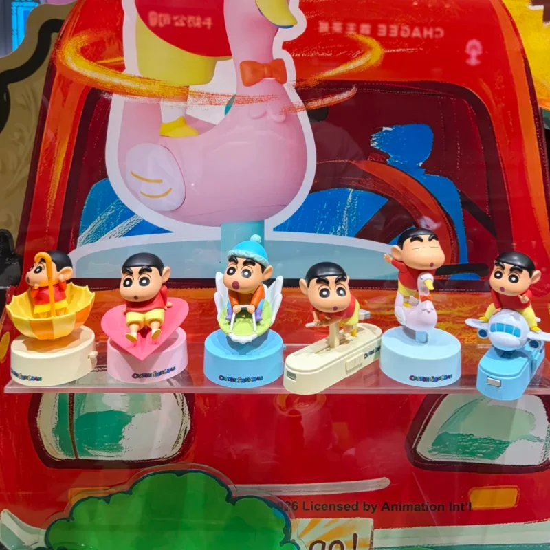 Crayon Shinchan authentique : Série Let's Go Together – Boîte mystère surprise avec figurines de collection et ornements d'aromathérapie