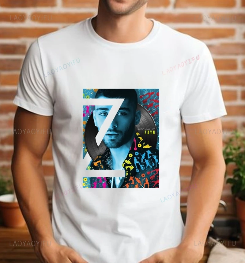 

Pop Star Zayn Malik's Classic Poster Print Unisex Stylish Shirt,Casual Everyday Wear, Spring/summer Short-sleeved Cotton T-shirt