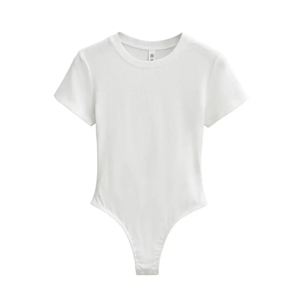 

YPFF Женская приталенная футболка в европейском и американском уличном стиле с круглым вырезом и короткими рукавами, комбинезон со скрытой пряжкой