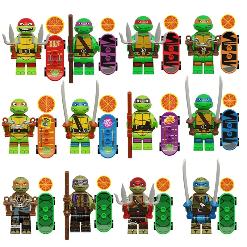 

Teenage mutant ninja turtles building blocks turtle dolls assembled toys and gifts