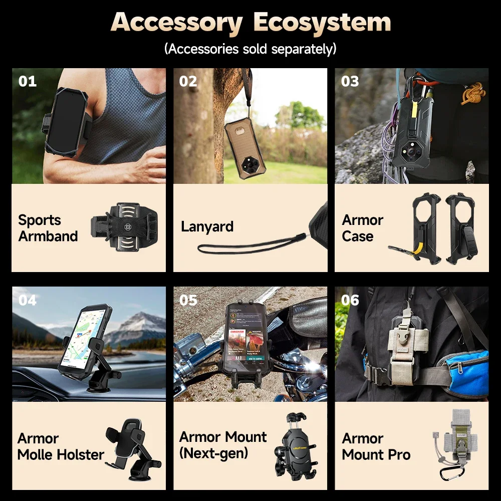 Ulefone Armor X16 4G Rugged 10360mAh Up To 12GB 128 GB 120Hz 6.56" NFC Android 15 Smartphone Night Camera Glare Flashlight Phone