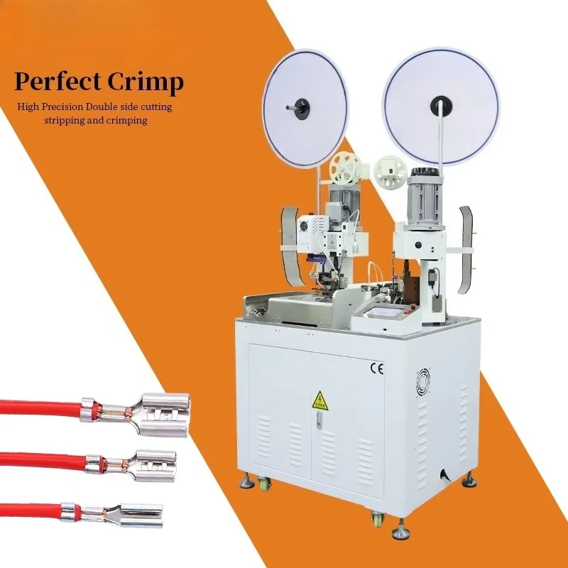 High Speed Double Terminal Crimping Machine EW-8105 Automatic Wire Cutting, Stripping and Crimping Machine