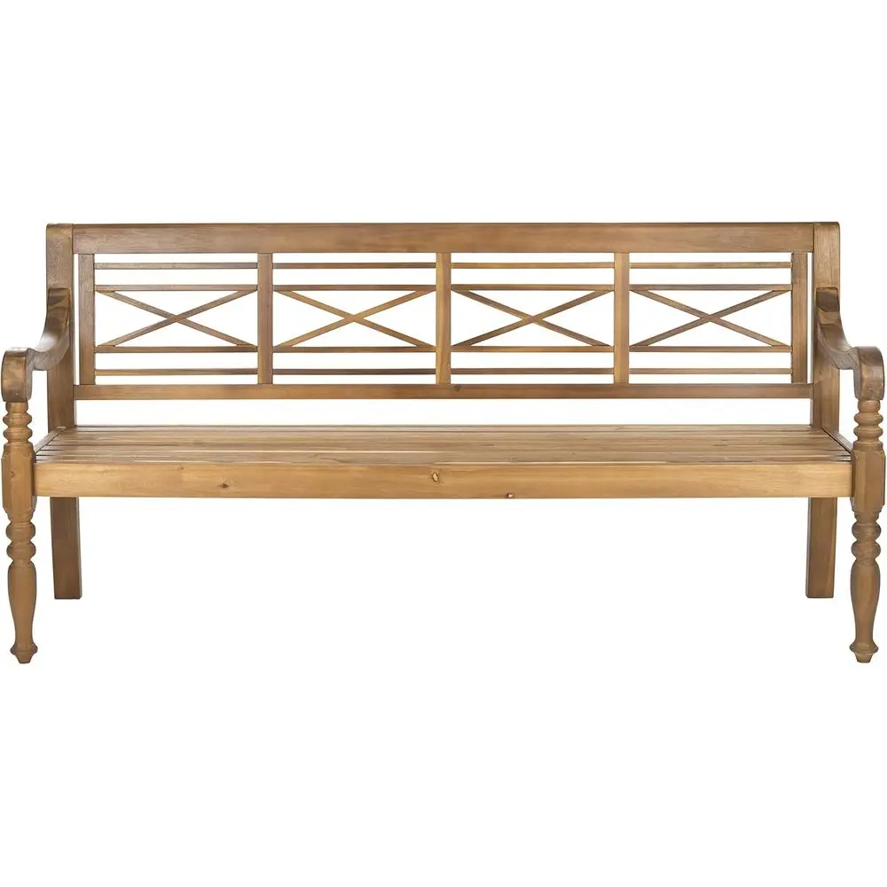 

Adirondack Style Acacia Wood Bench, Natural Finish