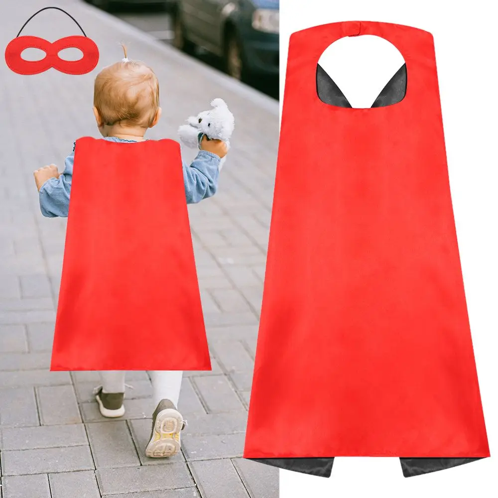 DIY Children Gifts Performance Props Boys Girls Cloak Halloween Cosplay Superhero Costumes Super Hero Cloak Mask