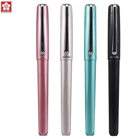 Japanese SAKURA Student Fountain Pens 0.5mm Calligraphy Pen Refillable with Ink Cartridge Cute Japanese Stationery Small Gift