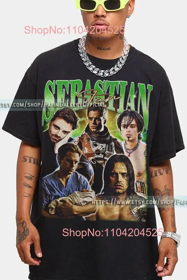 RETRO SEBASTIAN STAN T Shirt Homage 90's Tribute Fans Funny Fl long or short sleeves