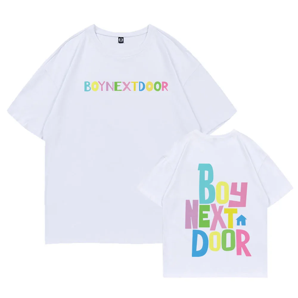 

BOYNEXTDOOR Oversized T Shirt Men Women Letter Print Clothes Hip Hop Cotton Short Sleeve Streetwear Fashion Punk Outfits Tees