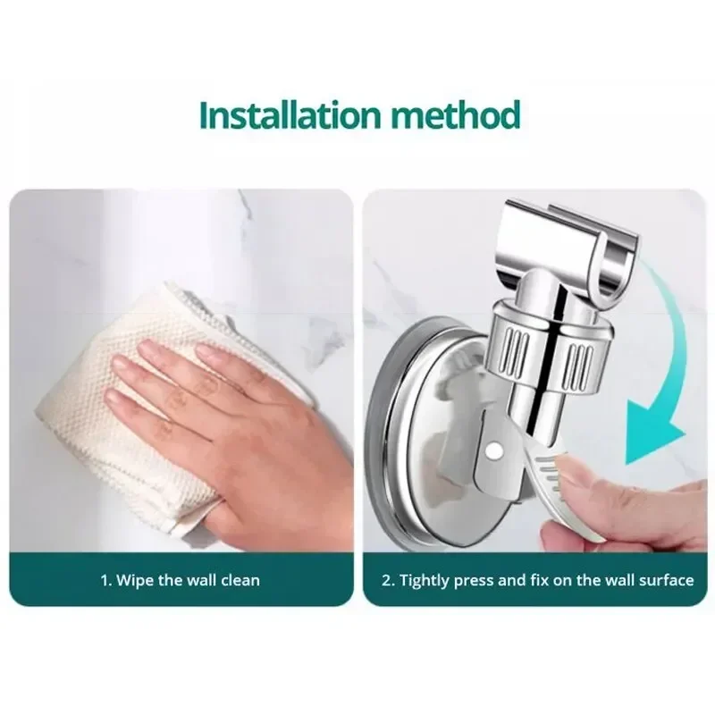 Shower Head Bathroom Nozzle Fixed Base Adjustable Shower Rack Suction Cup Type Lotus Canopy Bracket Handheld