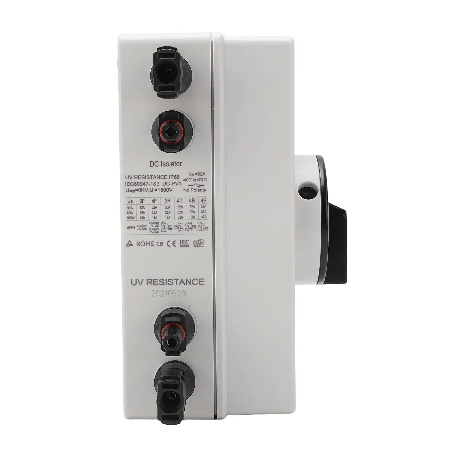 Solar Disconnect Switch PV Isolator Waterproof IP66 DC 1000V 32A for power System Safety Device