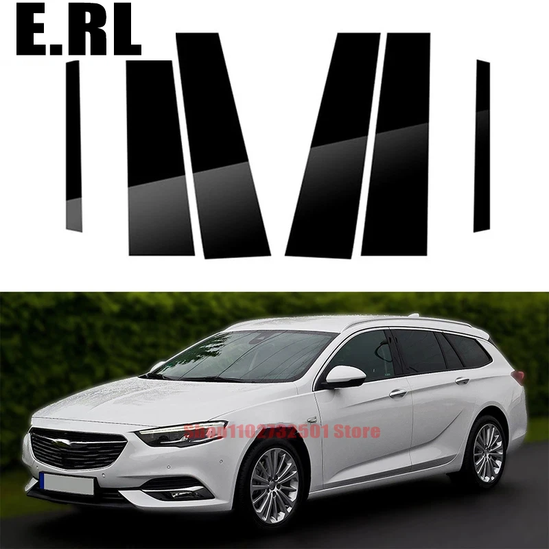 

6PCS Car Pillar Posts Fit For Opel Insignia B / MkII (Z18) 2018 2019 2020 Glossy Black Door Trim Window Cover Decor Accessories