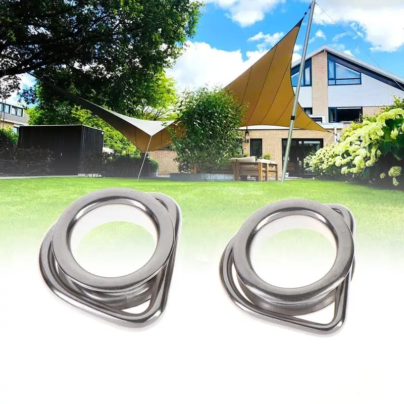 Stainless Steel M6/8 Sun Shade Sails Corner D Ring Thimble Wire Rope Thimble Marine Hardware Boat/Yacht Cable