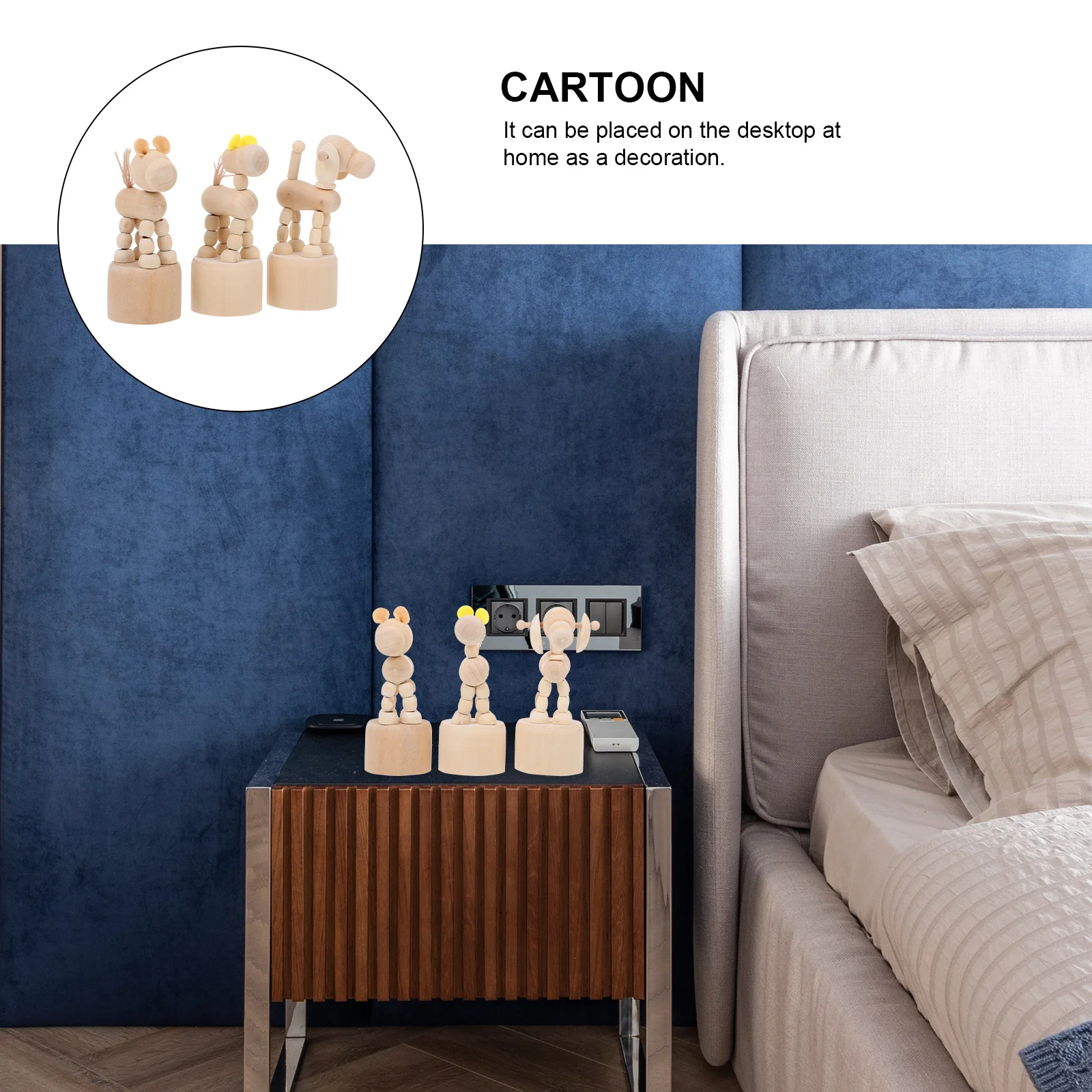 

3 pcs Wooden Dog Diy Painting For Kids Decorative Wooden Dog Craft Projects School Art Activity Handmade Decor Ornament