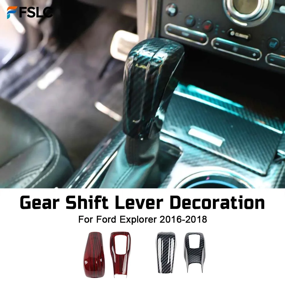 

⭐Genuine⭐ Upgrade Decoration Gear Shift Lever Decoration For Ford Explorer 2016-2018 Left Hand Drive Vehicle Model Carbon Fiber