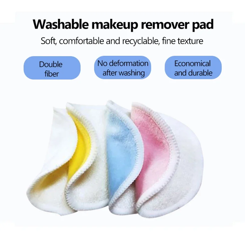 1/5/10pcs Reusable Cotton Pads Bamboo Fiber Makeup Remover Pads Washable Rounds Cleansing Facial Cotton Make Up Removal Pads