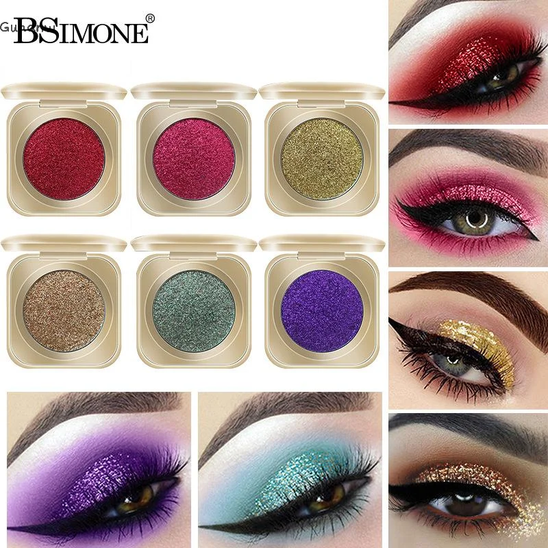 

【WHB】BSIMONE Monochrome Glitter Eyeshadow Pearlescent Highlighter Powder Makeup Eyeshadow Palette Bright Shiny Eye Cosmetics