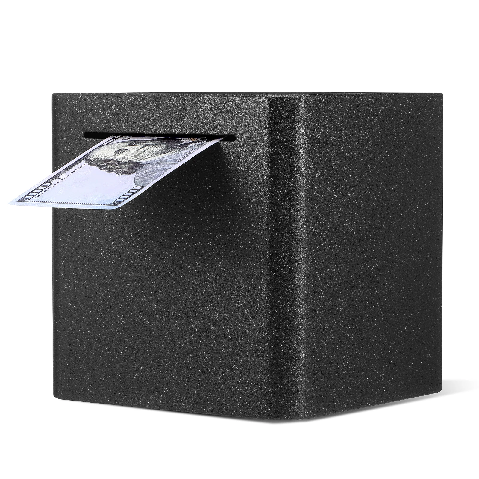 

Stainless Steel Piggy Bank 15x15x15cm Secure Money Box Coin Saving Container Unbreakable Bills Storage