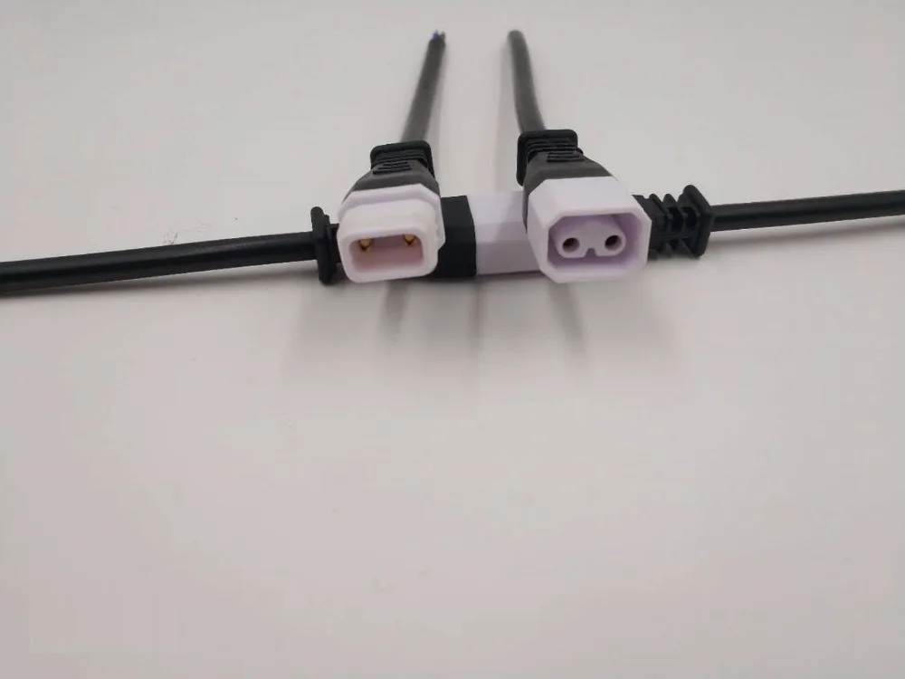 IP65 Connector Waterproof High Quality 2pin Male Female pairs DC Black White color led male and female Applicable 0.5mm