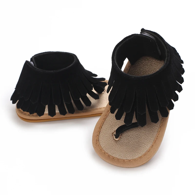 صنادل مسطحة بنعل مطاطي للبنات حديثي الولادة ، أحذية أميرات مانعة للإنزلاق ، مشايات الأطفال الأولى ، شرابات أنيقة لطيفة ، صيف ، جديد