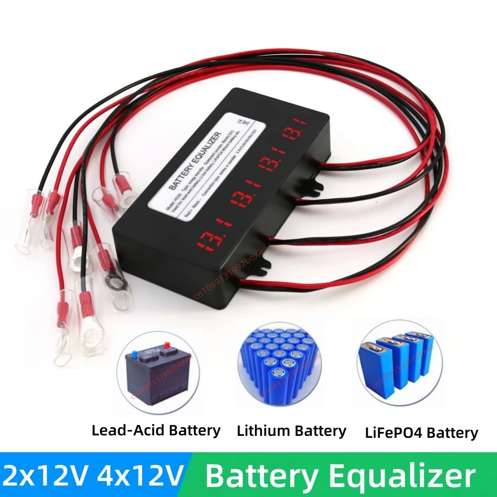 

Battery Equalizer Regulator 2X12V 4X12V Batteries Charge Discharge Voltage Balancer For LiFePO4/Lithium/Lead Acid/Gel Battery