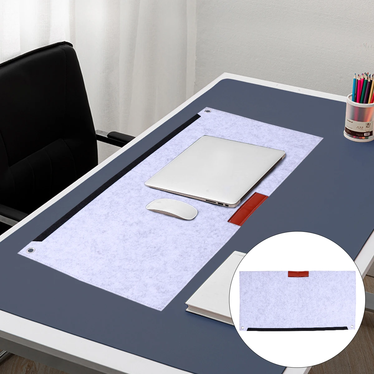 

Oversized Mouse Pad Desk Mat Felt Non Slip Anti Skid Grey Computer Table Pad Office Study Room Large Size Storage Space